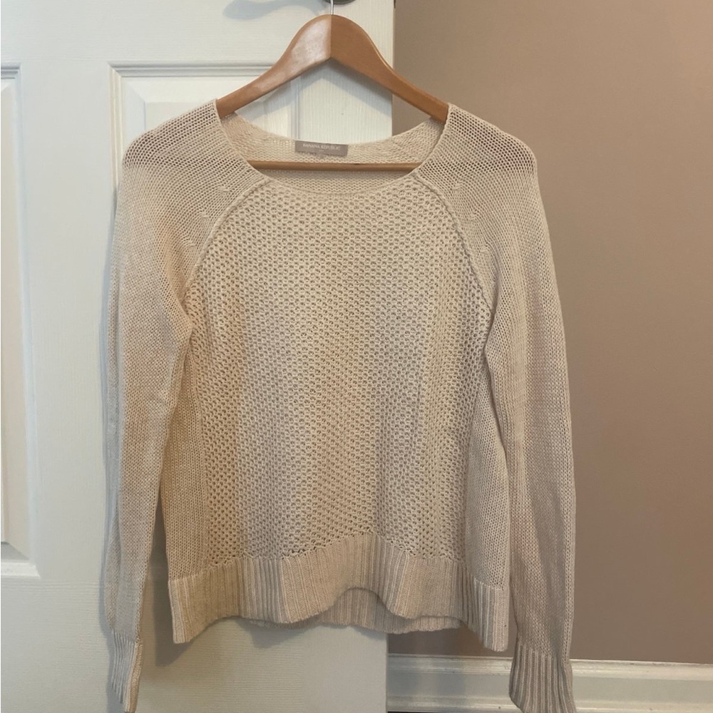 Banana Republic Sweater M size Cream Ivory - Picture 6 of 7